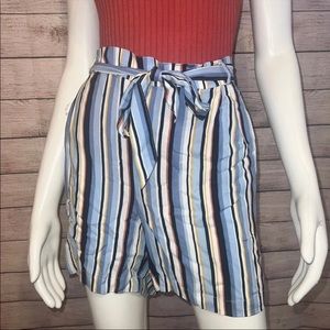 stripped summer shorts